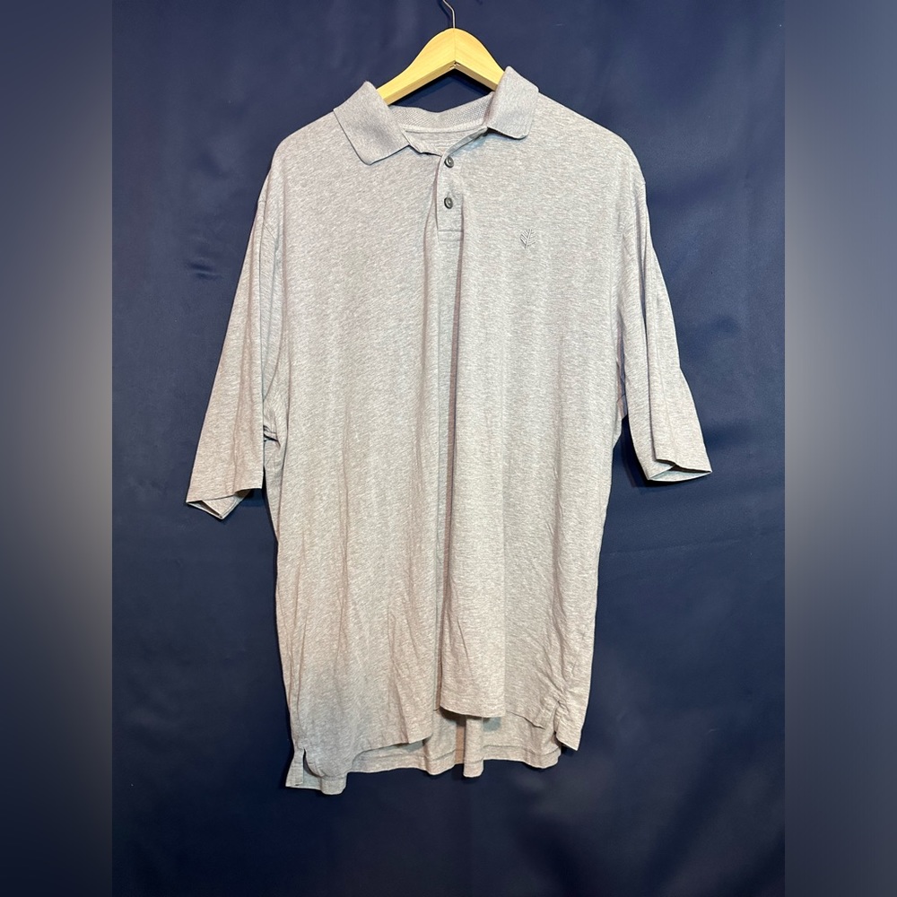 Coolibar Men's Polo Shirt Golf Striped UPF 50+  Performance Grey XXL